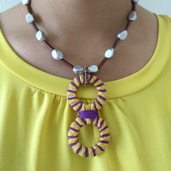 Handmade Natural Unique Summer  Statement Necklace - Picture 5 of 5